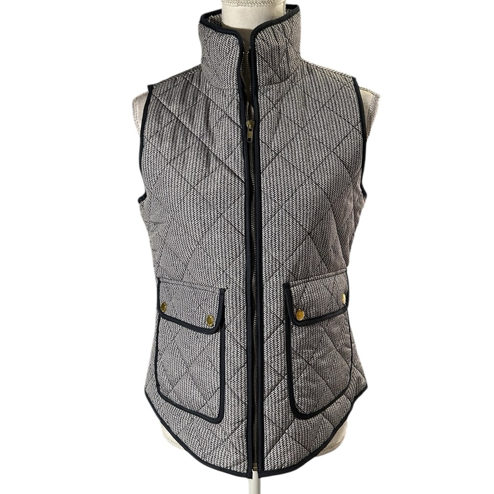 The Savile Row Co. London Herringbone Vest - Blue and Gray
